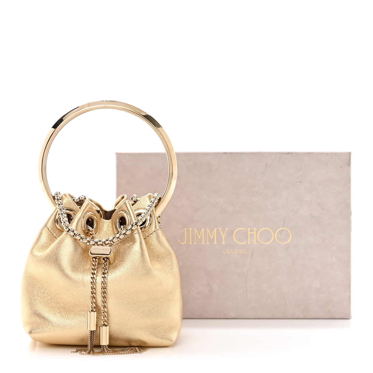 Jimmy Choo Metallic Lambskin Micro Bon Bon Bag Gold 10 of 10