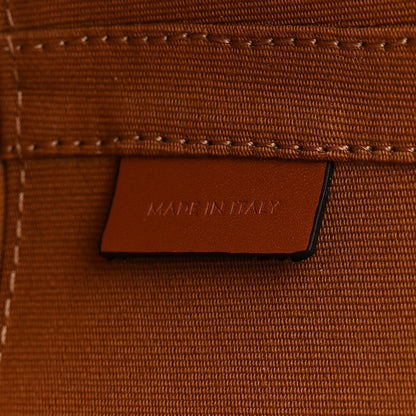 Celine Calfskin Triomphe Canvas Medium Tambour Bag Tan 7 of 10