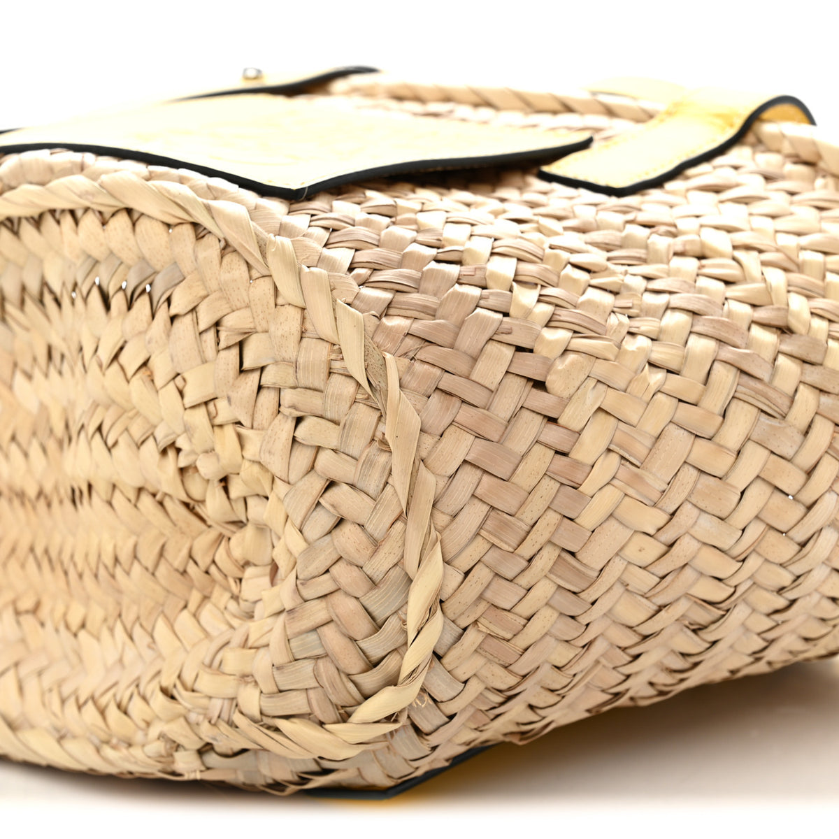 Loewe Raffia Small Basket Tote Bag Natural Yellow 10 of 10