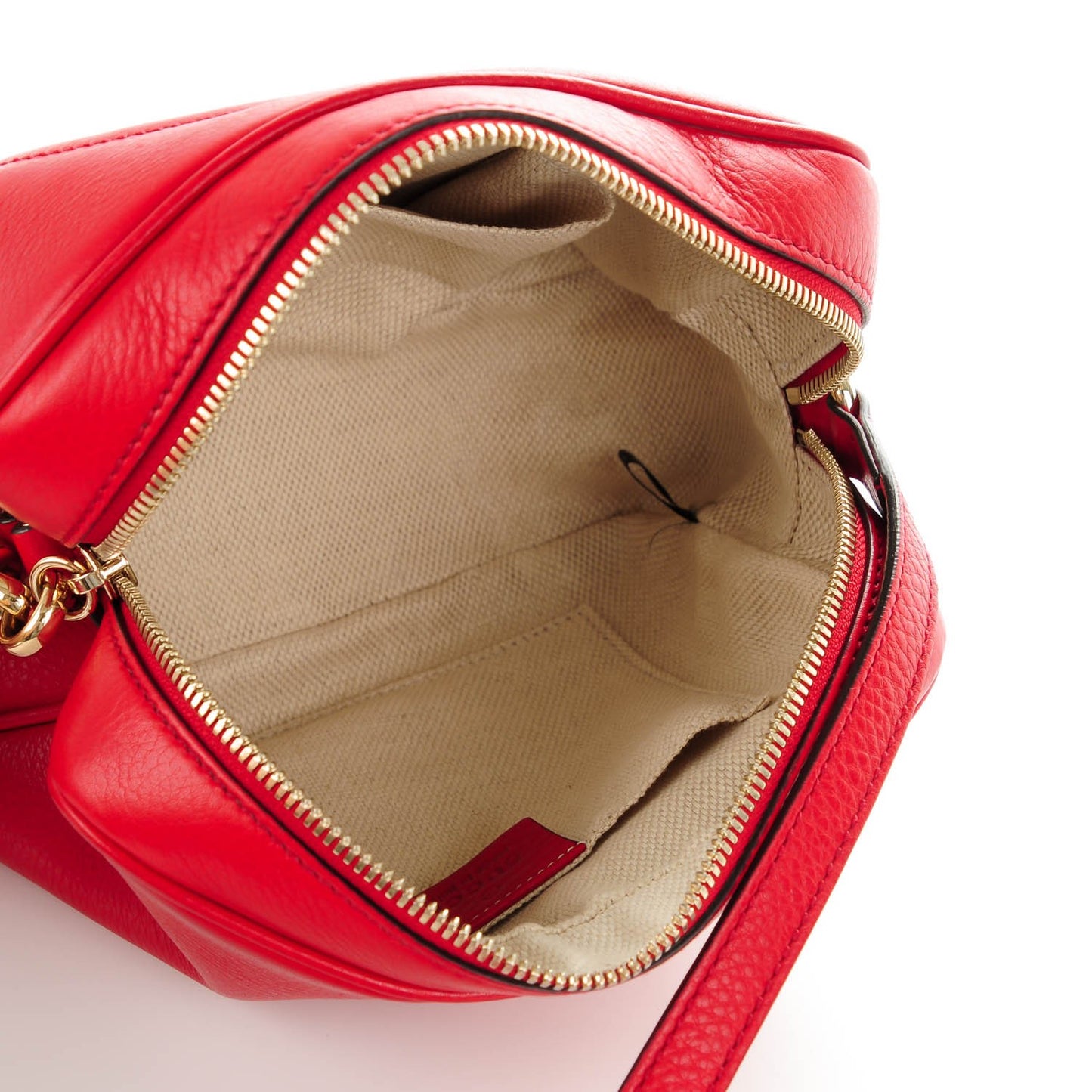 Pebbled Calfskin Small Soho Disco Bag Tabasco Red