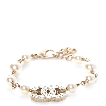 Chanel Pearl Quilted CC Bracelet Gold 4 of 8
