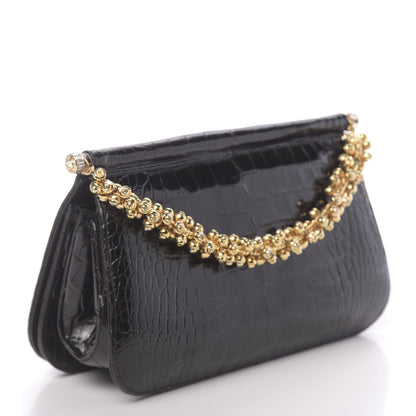 Judith Leiber Alligator Crystal Evening Bag Black 3 of 17