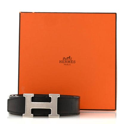 Hermes Box Togo Reversible 32mm H Belt 100 40 Black Chocolate 7 of 7