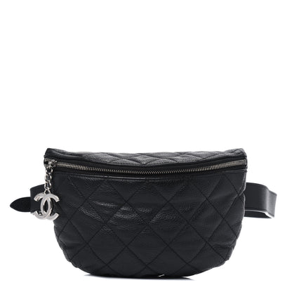 Chanel Grained Calfskin Quilted Waist Belt Bag Black 1 of 4