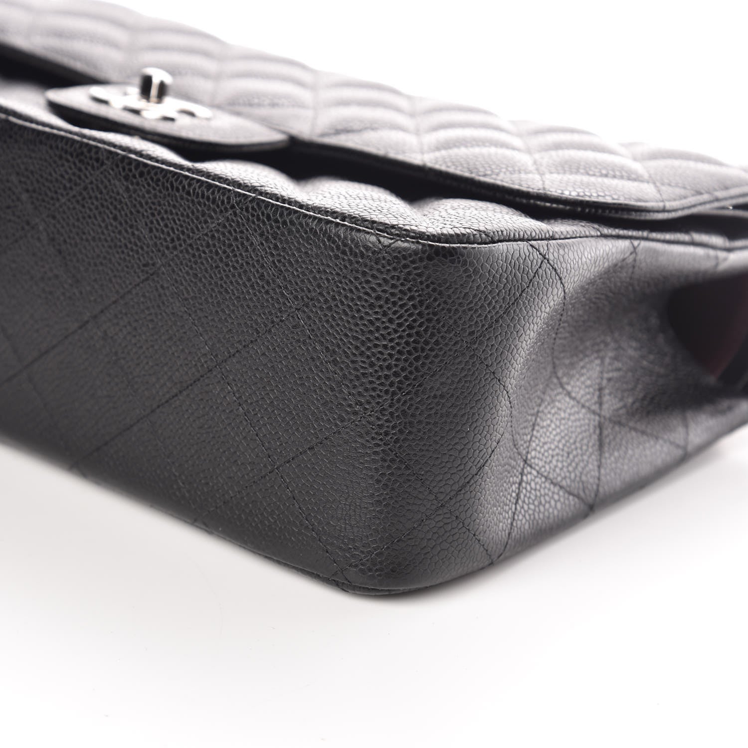 Chanel Caviar Quilted Jumbo Double Flap Black 9 of 10