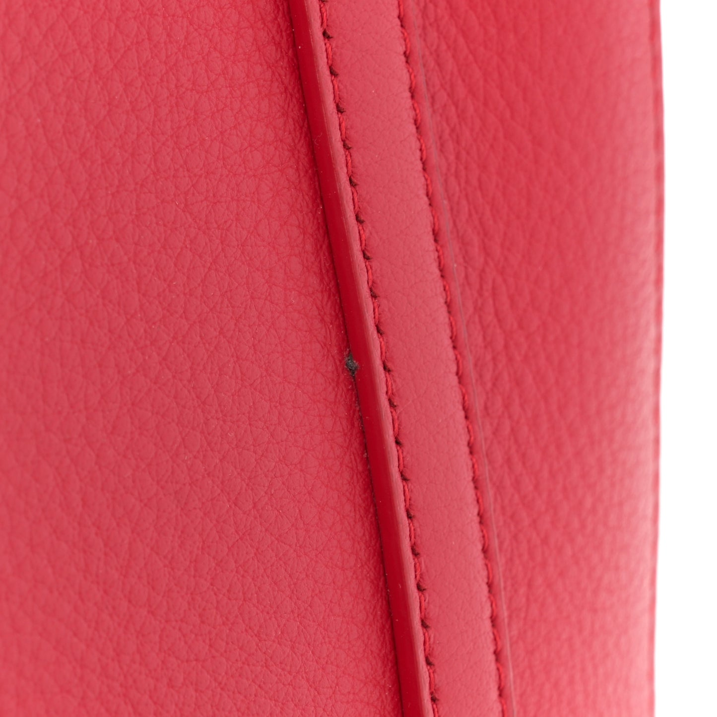 Smooth Calfskin Logo XXS Everyday Tote Vivid Red Black