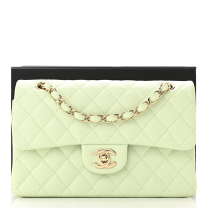 Chanel Caviar Quilted Small Double Flap Light Green 11 of 11