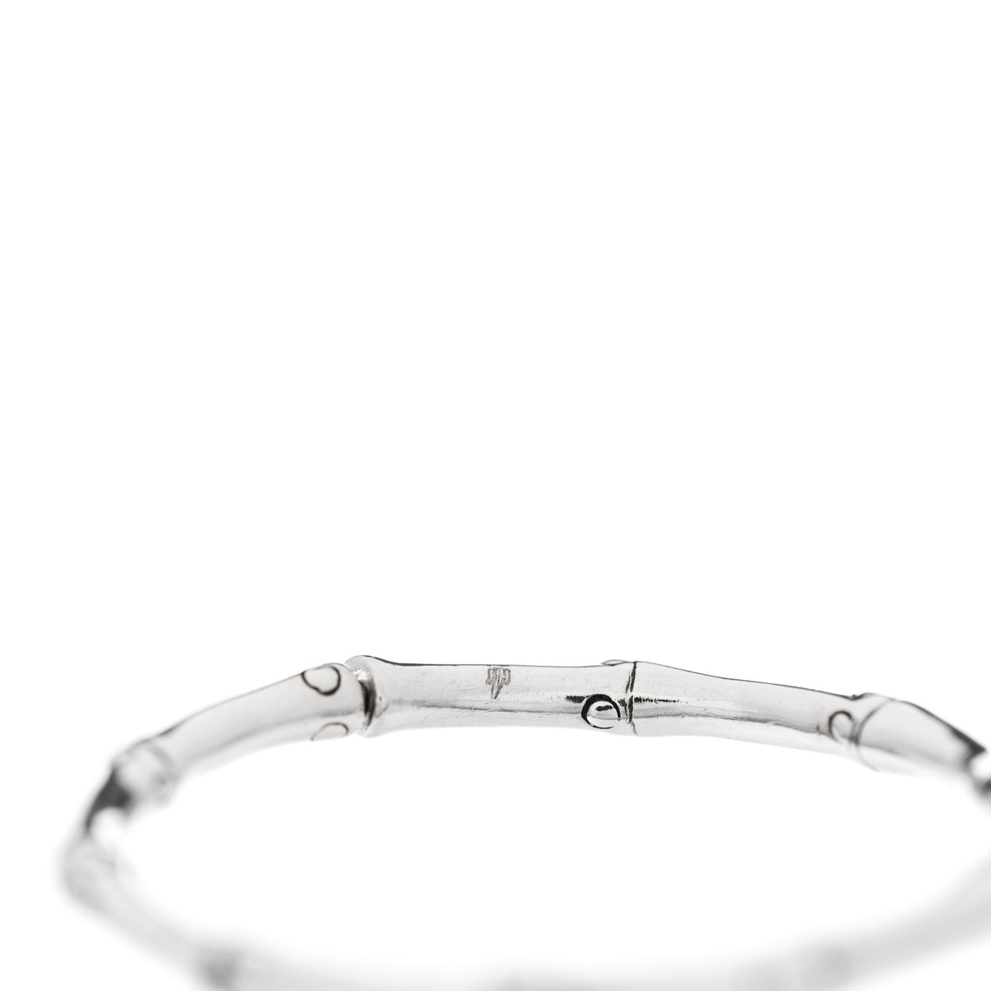 Sterling Silver 35mm Bamboo Hoop Earrings