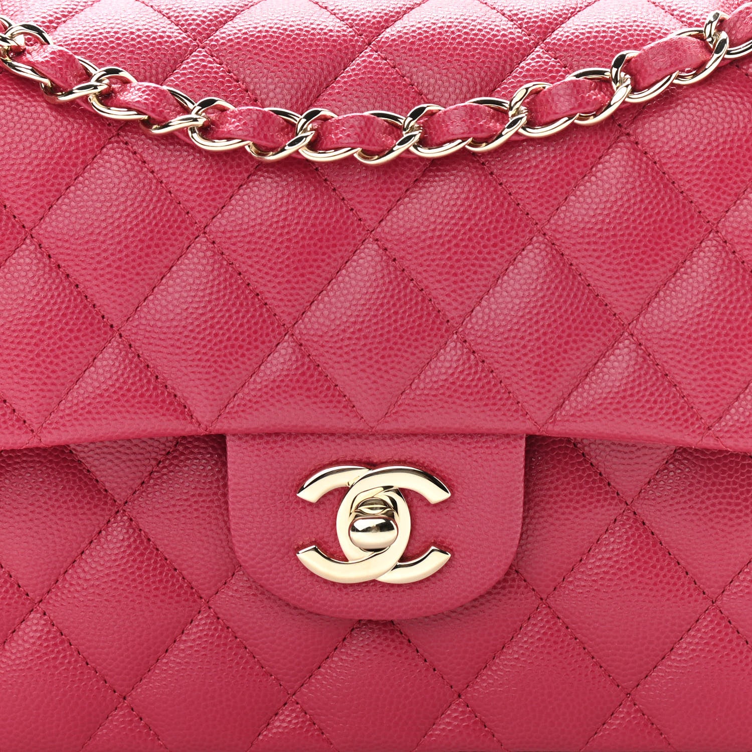 Chanel Caviar Quilted Small Double Flap Dark Pink 7 of 10