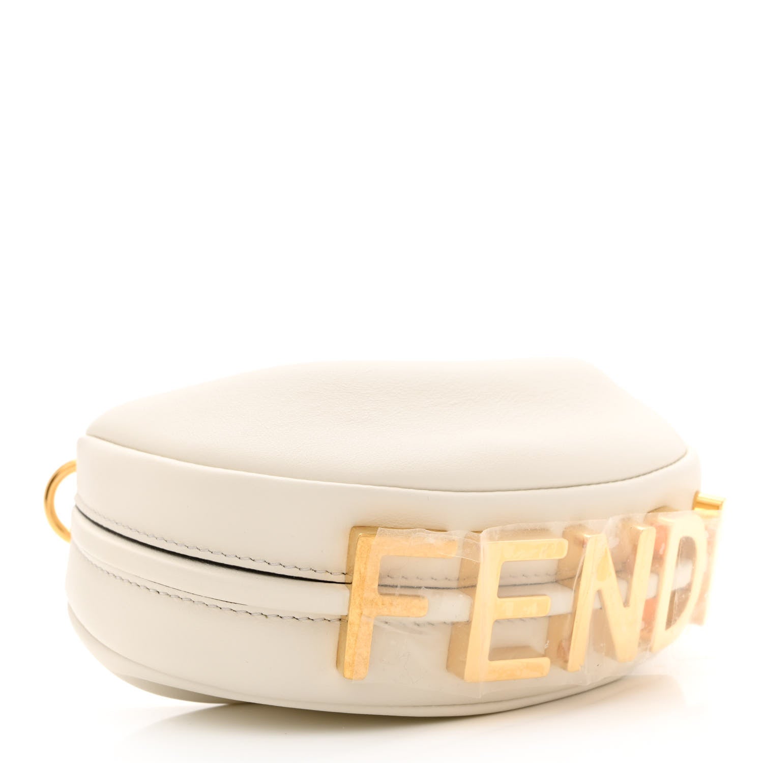 Fendi Vitello Grace Matte Nano Fendigraphy Hobo Charm White Ice 4 of 11