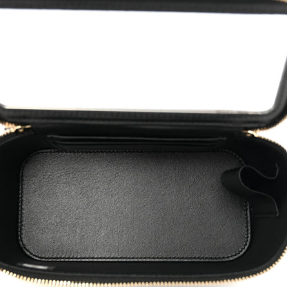 Chanel Lambskin Quilted Metal Small Top Handle Vanity Case With Chain Black 5 of 10