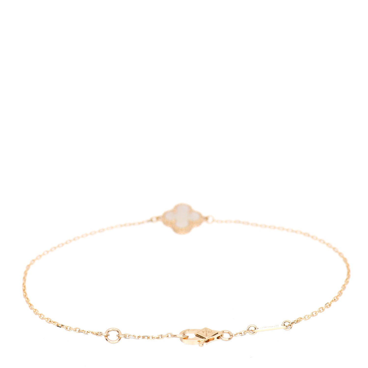 Van Cleef & Arpels 18K Yellow Gold Mother of Pearl Sweet Alhambra Bracelet 3 of 5