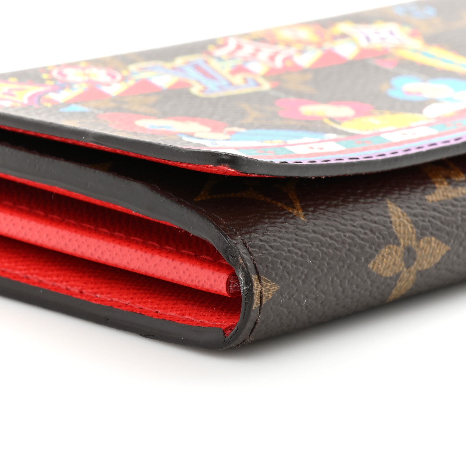 Louis Vuitton Monogram 2020 Christmas Animation Sarah Wallet Coquelicot 10 of 12