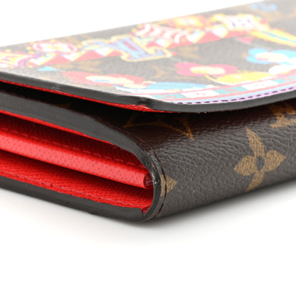 Louis Vuitton Monogram 2020 Christmas Animation Sarah Wallet Coquelicot 10 of 12