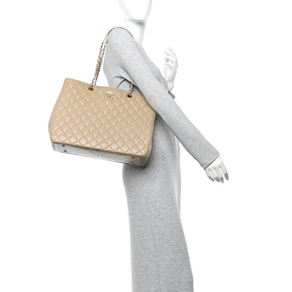Chanel Caviar Quilted Large Shopping Tote Dark Beige 2 of 10