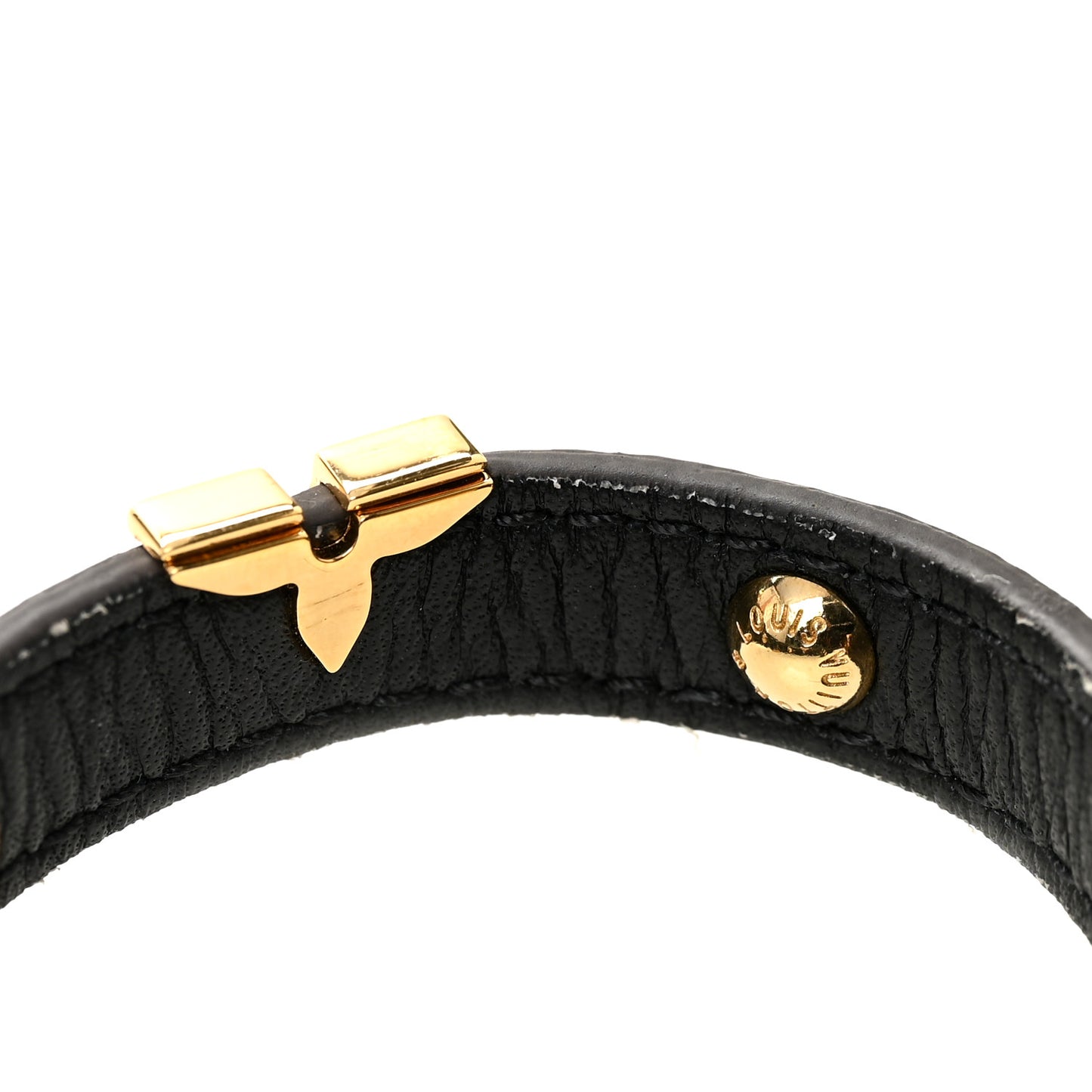 Monogram LV Crown Reversible Bracelet 17 Black