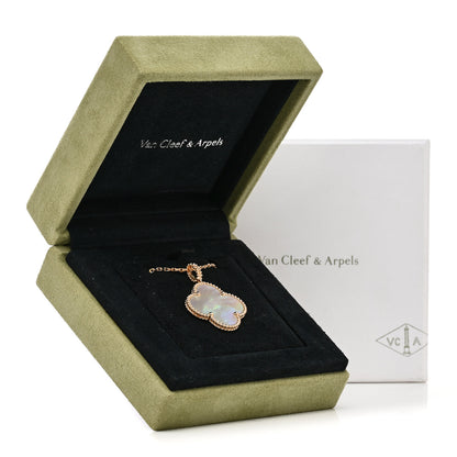 Van Cleef & Arpels 18K Yellow Gold Mother of Pearl Magic Alhambra Long Necklace 6 of 6