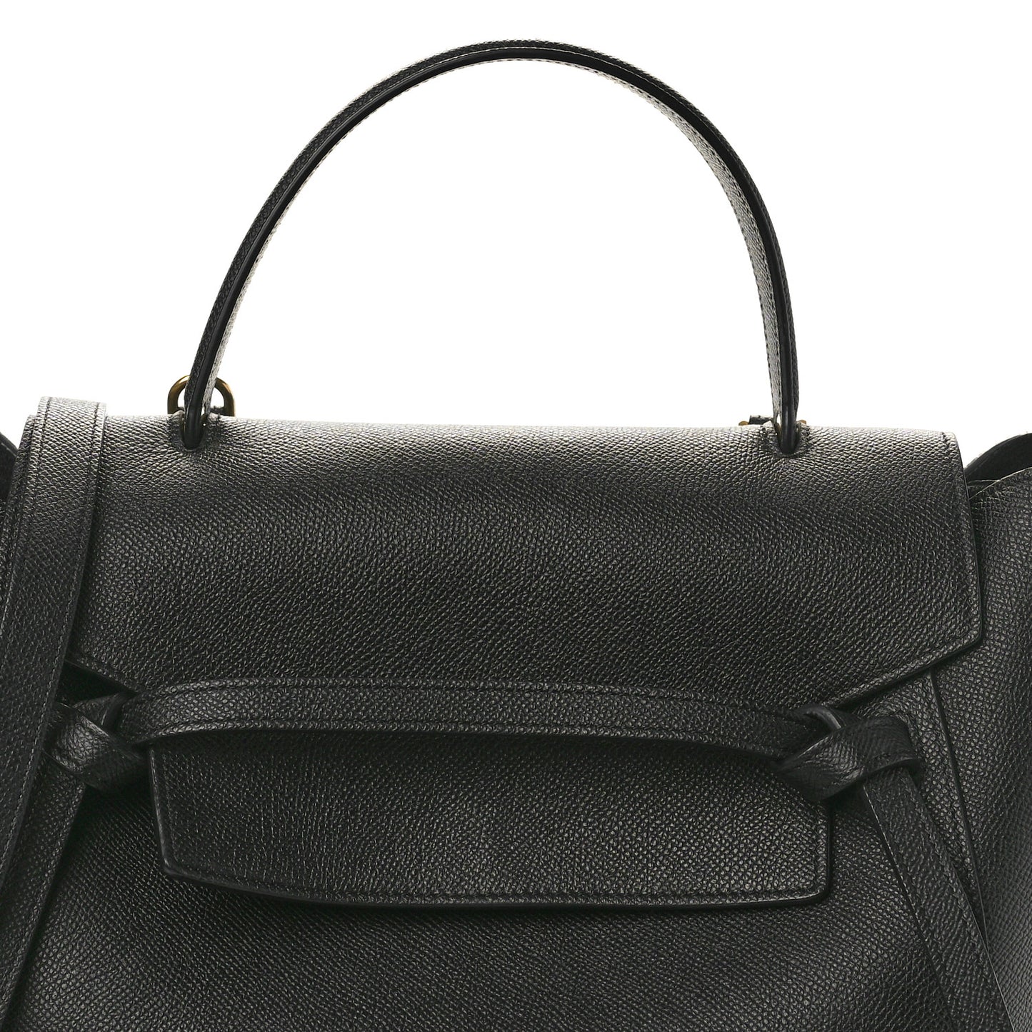Grained Calfskin Mini Belt Bag Black