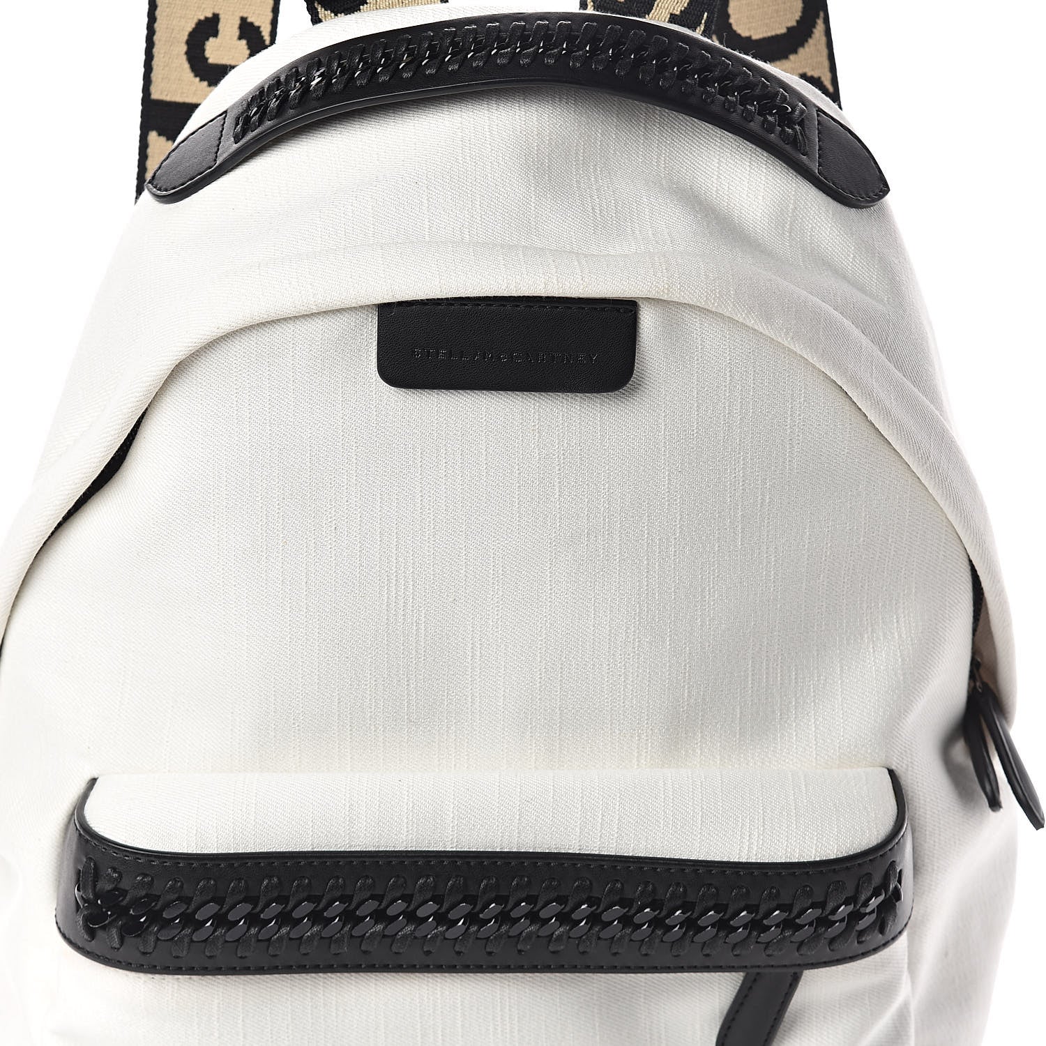 Stella McCartney Eco Denim Logo Backpack White 7 of 9
