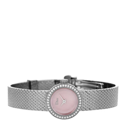 Christian Dior Stainless Steel Diamond Bezel Pink Mother of Pearl 19mm La D De Dior Quartz Watch 2 of 5