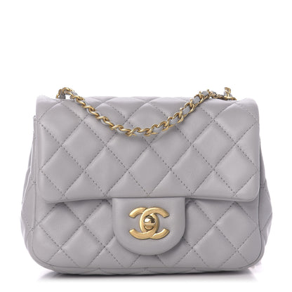 Chanel Lambskin Quilted Mini Pearl Crush Flap Light Grey 1 of 11