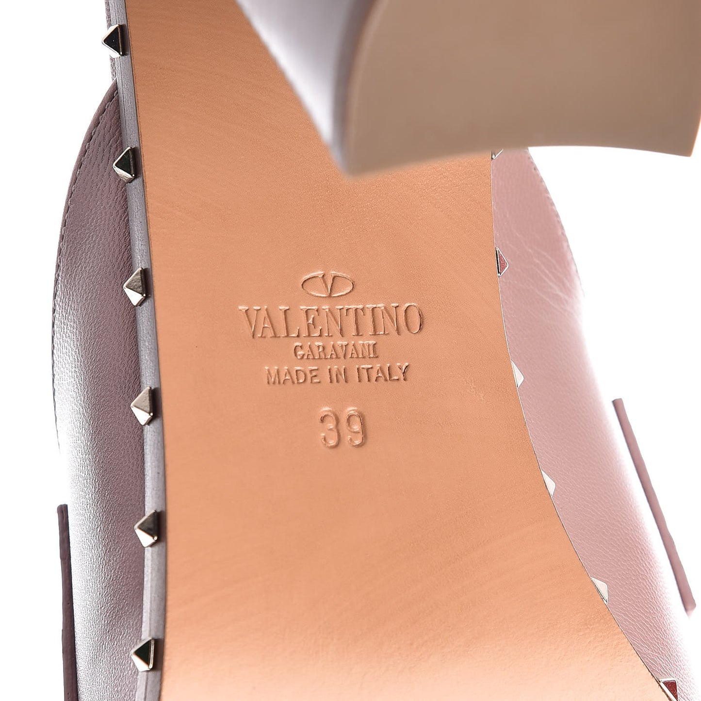 Nappa Soul Rockstud High Heel Mules 39 Lipstick