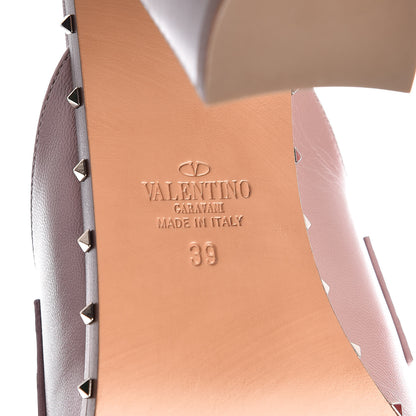 Valentino Garavani Nappa Soul Rockstud High Heel Mules 39 Lipstick 9 of 10