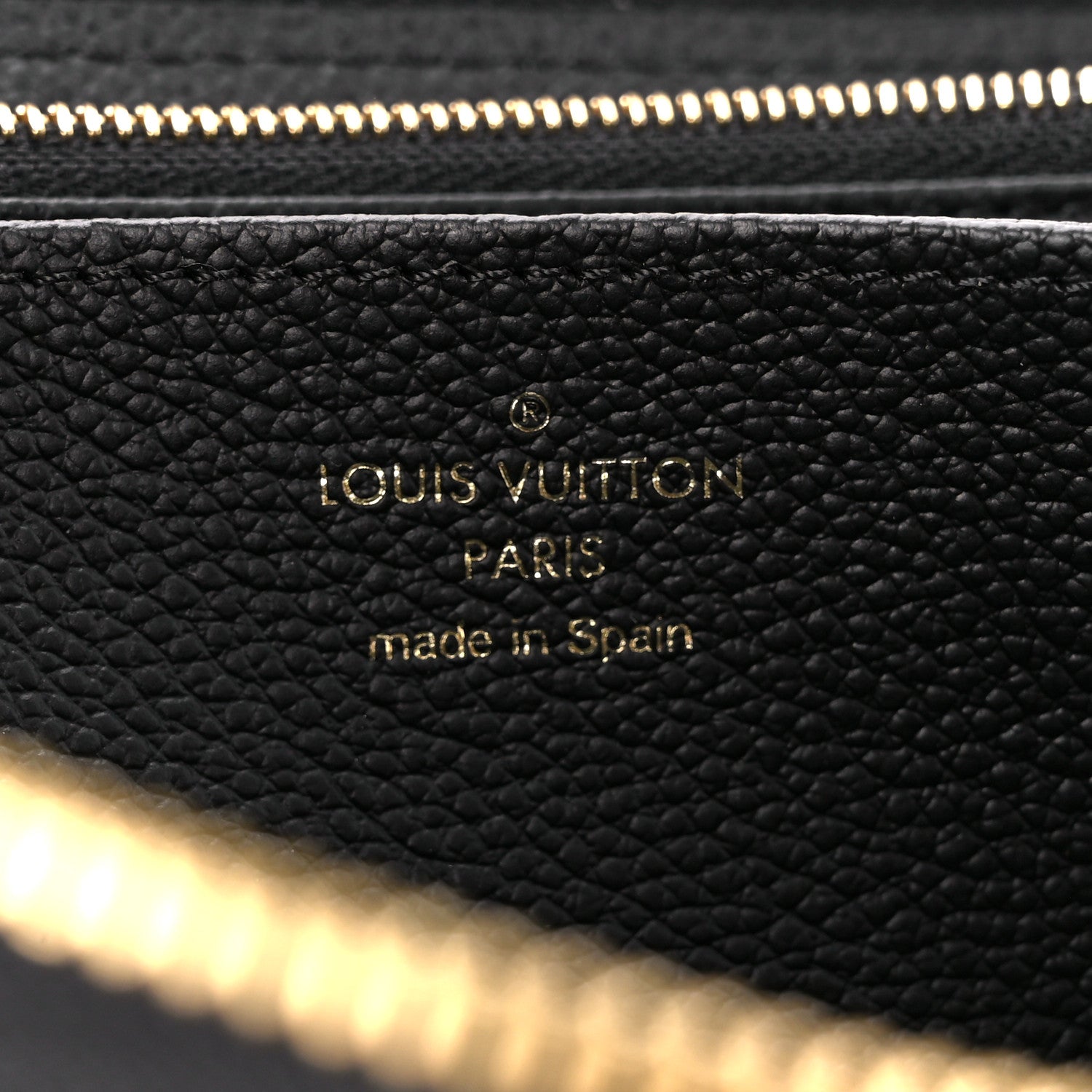 Louis Vuitton Empreinte Monogram Giant Zippy Wallet Black Beige 6 of 9