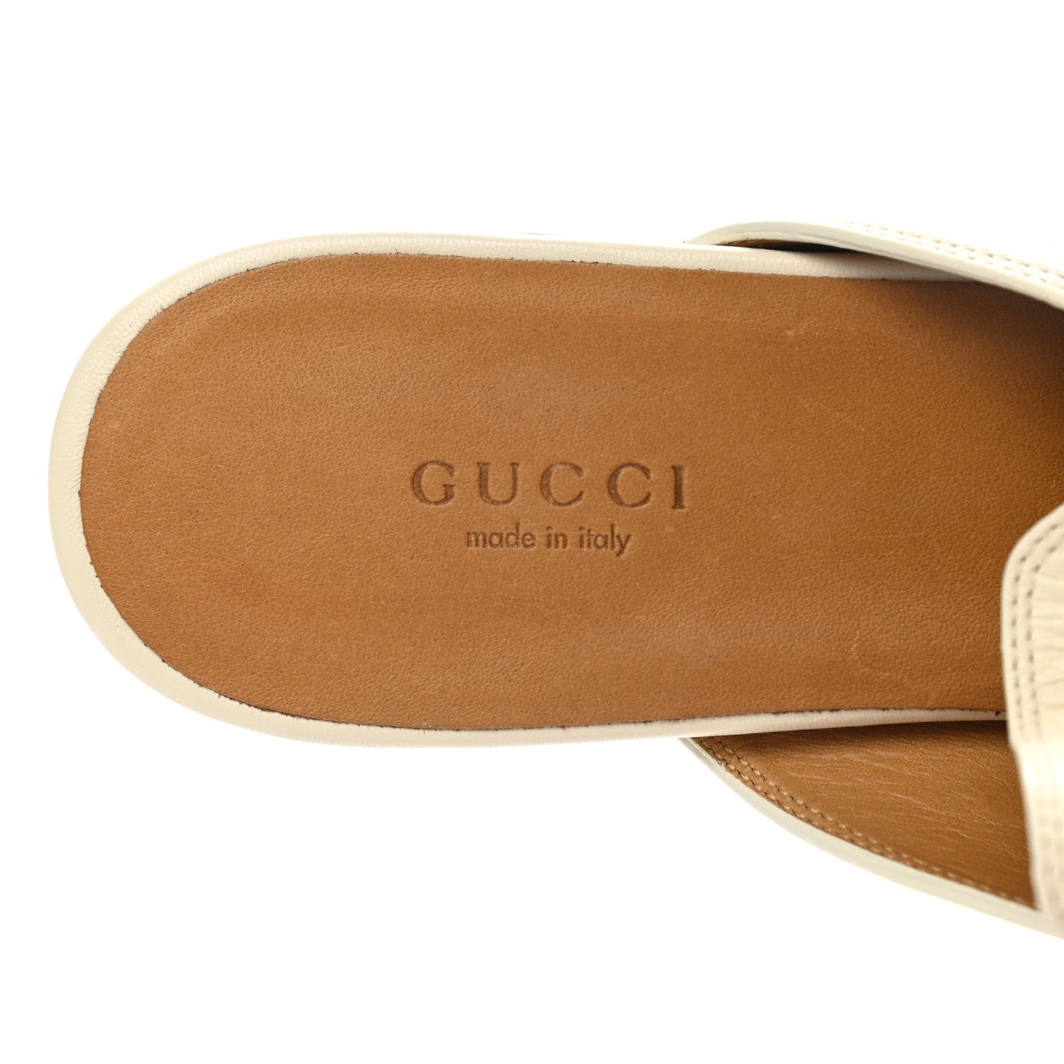 Gucci Malaga Kid Womens Princetown Slippers 38.5 Mystic White 7 of 8