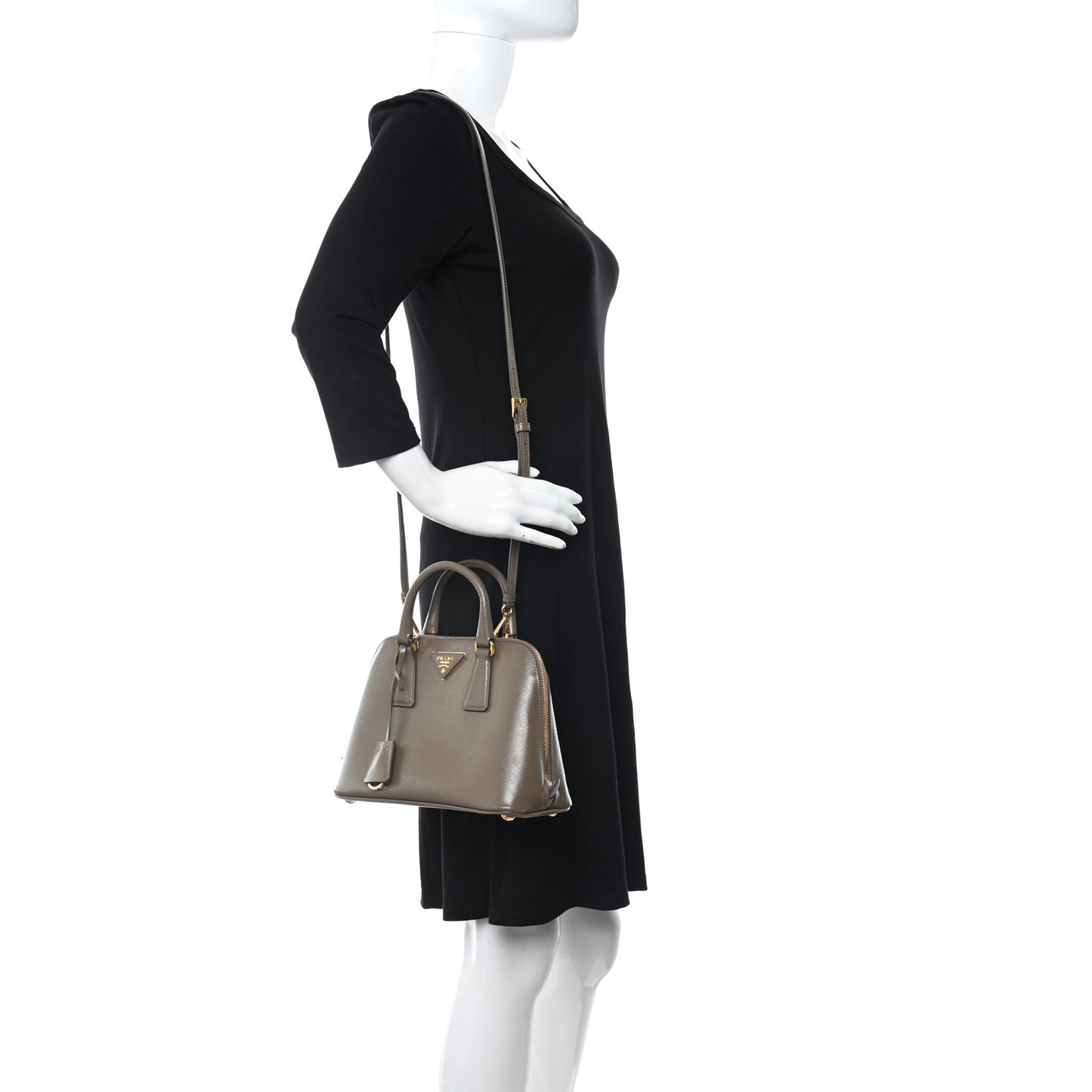 Saffiano Vernice Small Promenade Tote Argilla