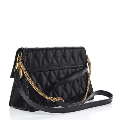 Givenchy Goatskin Quilted Medium GV3 Shoulder Bag Black 3 of 11