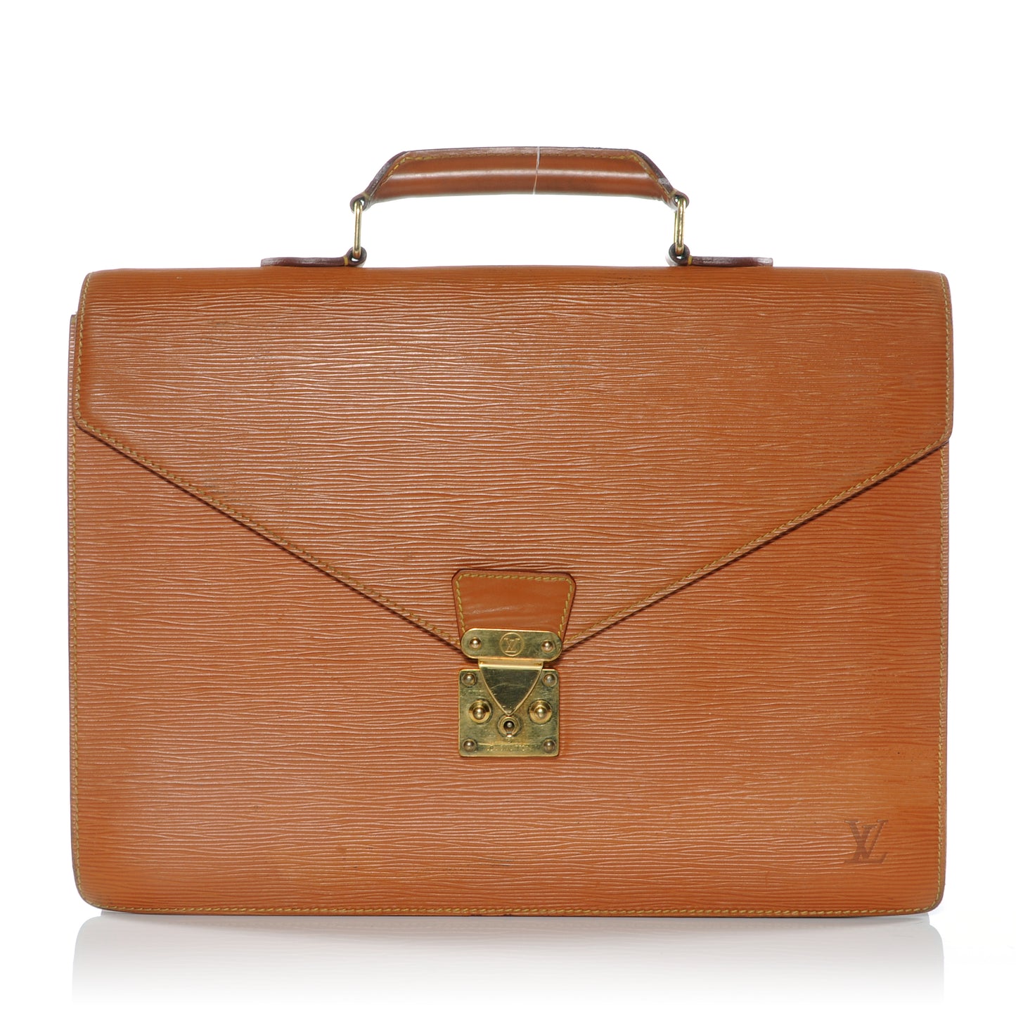 Epi Serviette Ambassadeur Briefcase Gold