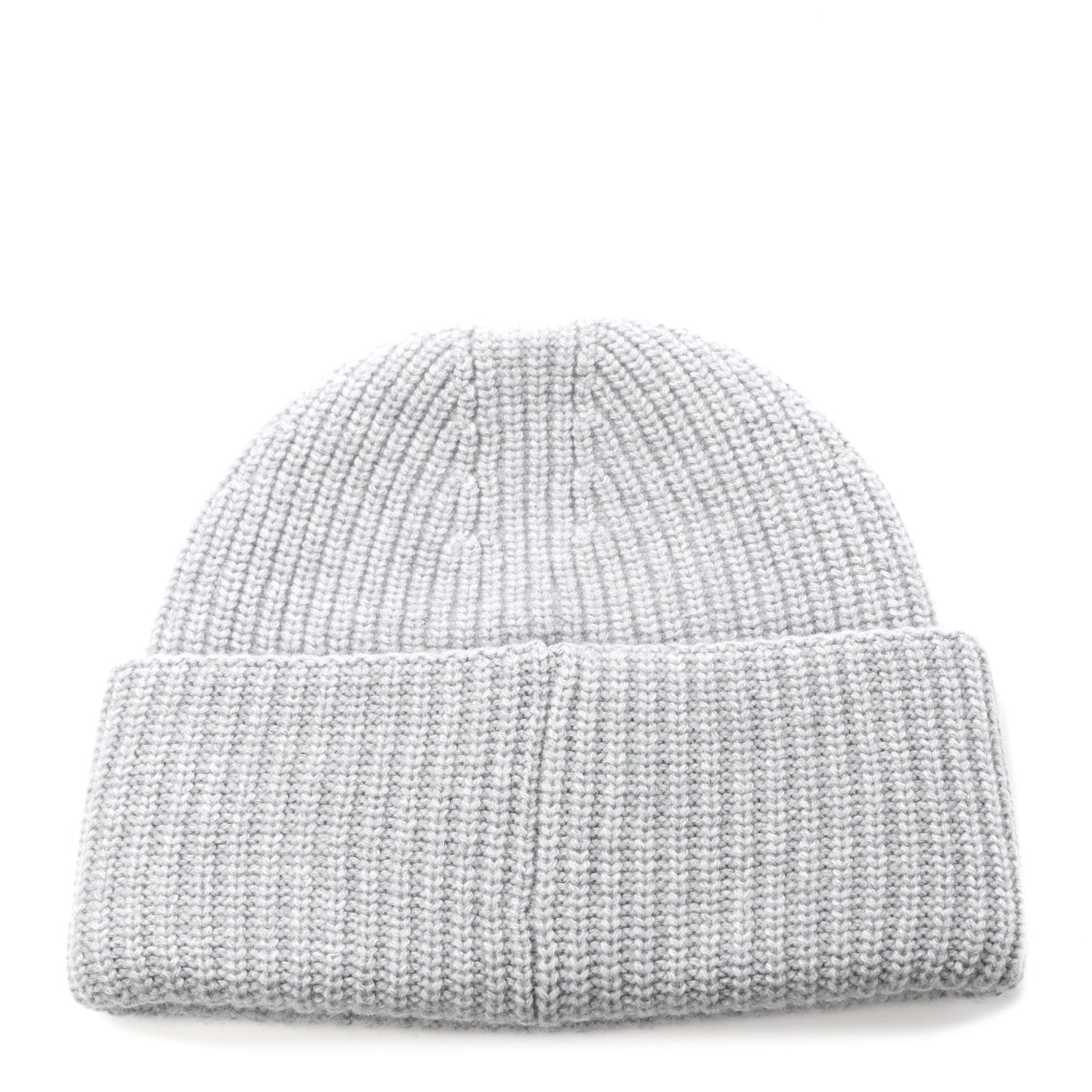 Chanel Wool Cashmere CC Beanie Hat Light Grey Fuchsia 3 of 4