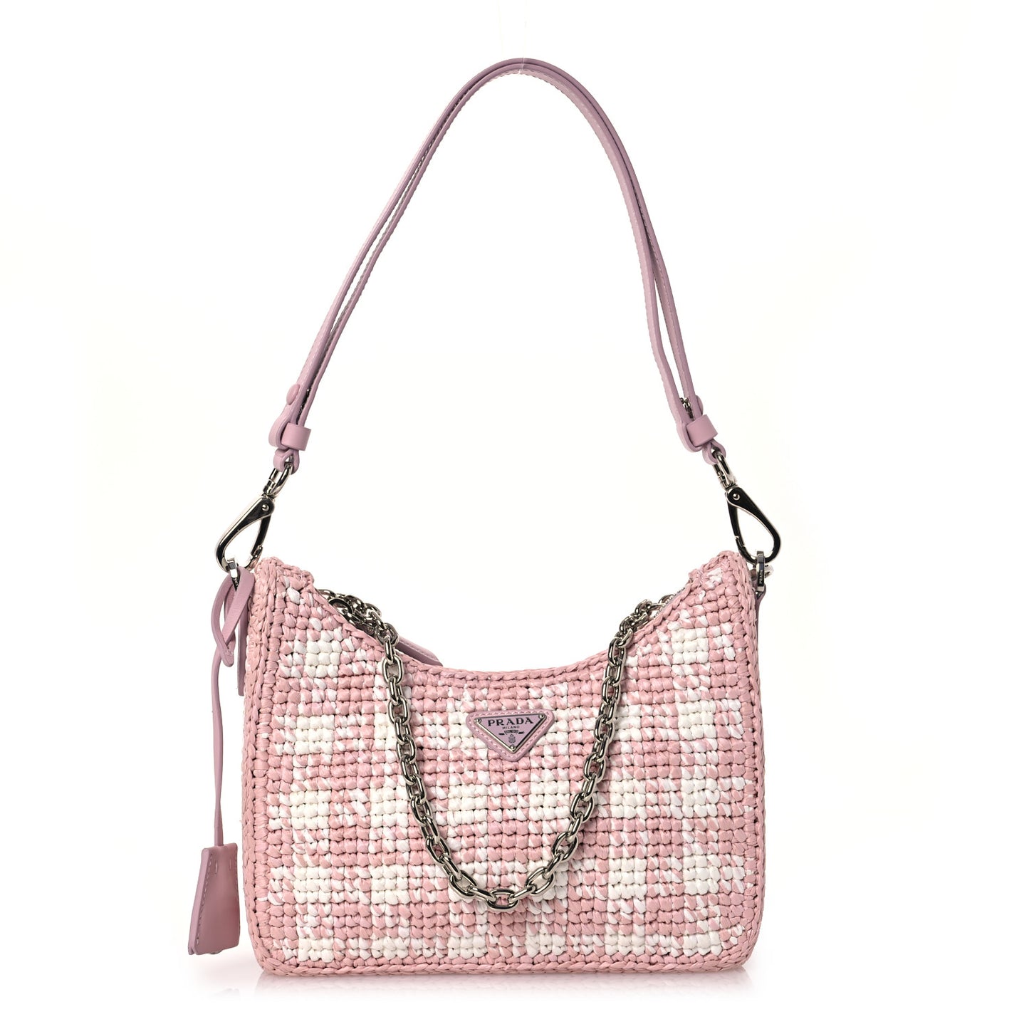 Yarn Raffia Effect Crochet Mini Re-Edition Shoulder Bag Alabastro