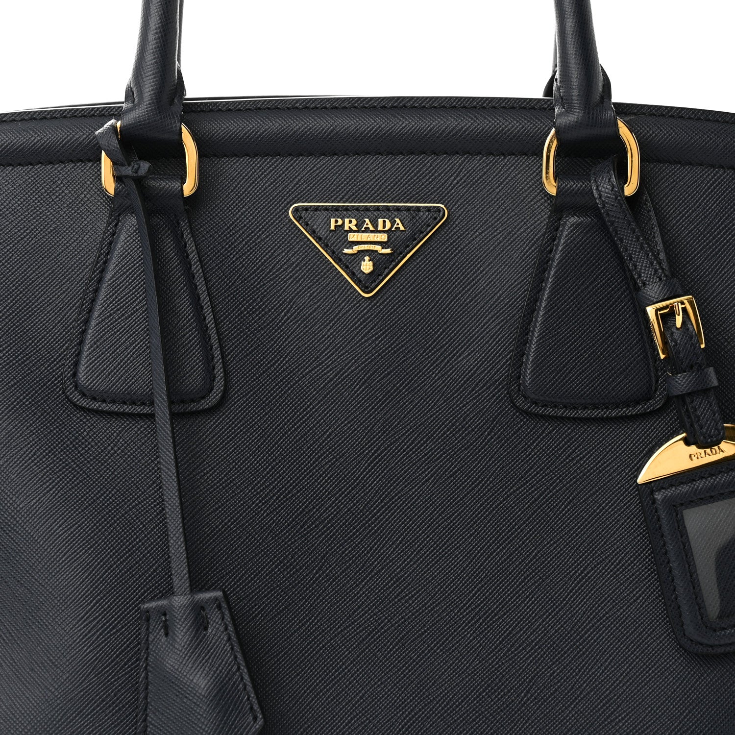Prada Saffiano Lux Parabole Tote Baltico 7 of 9