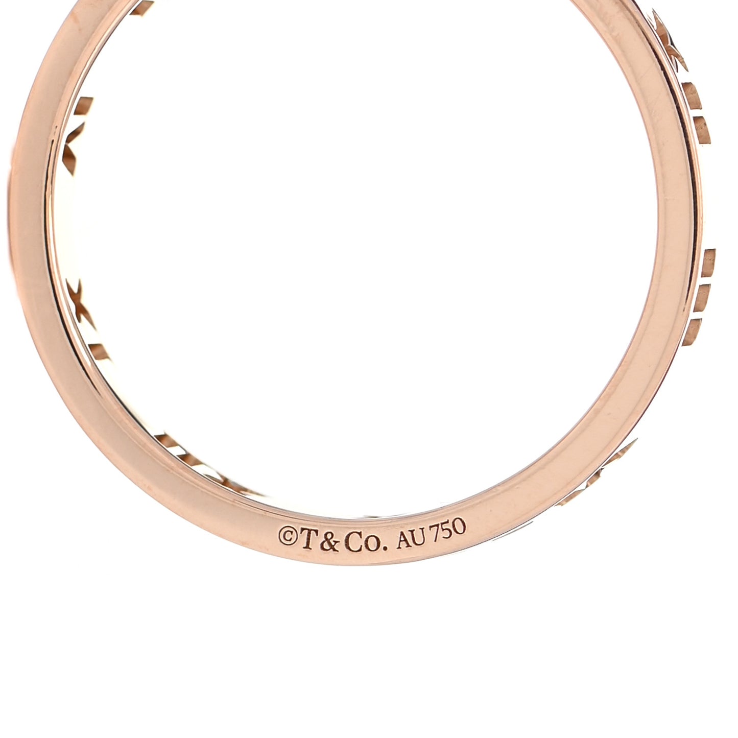 18K Rose Gold Diamond Atlas Pierced Ring 55 7.25
