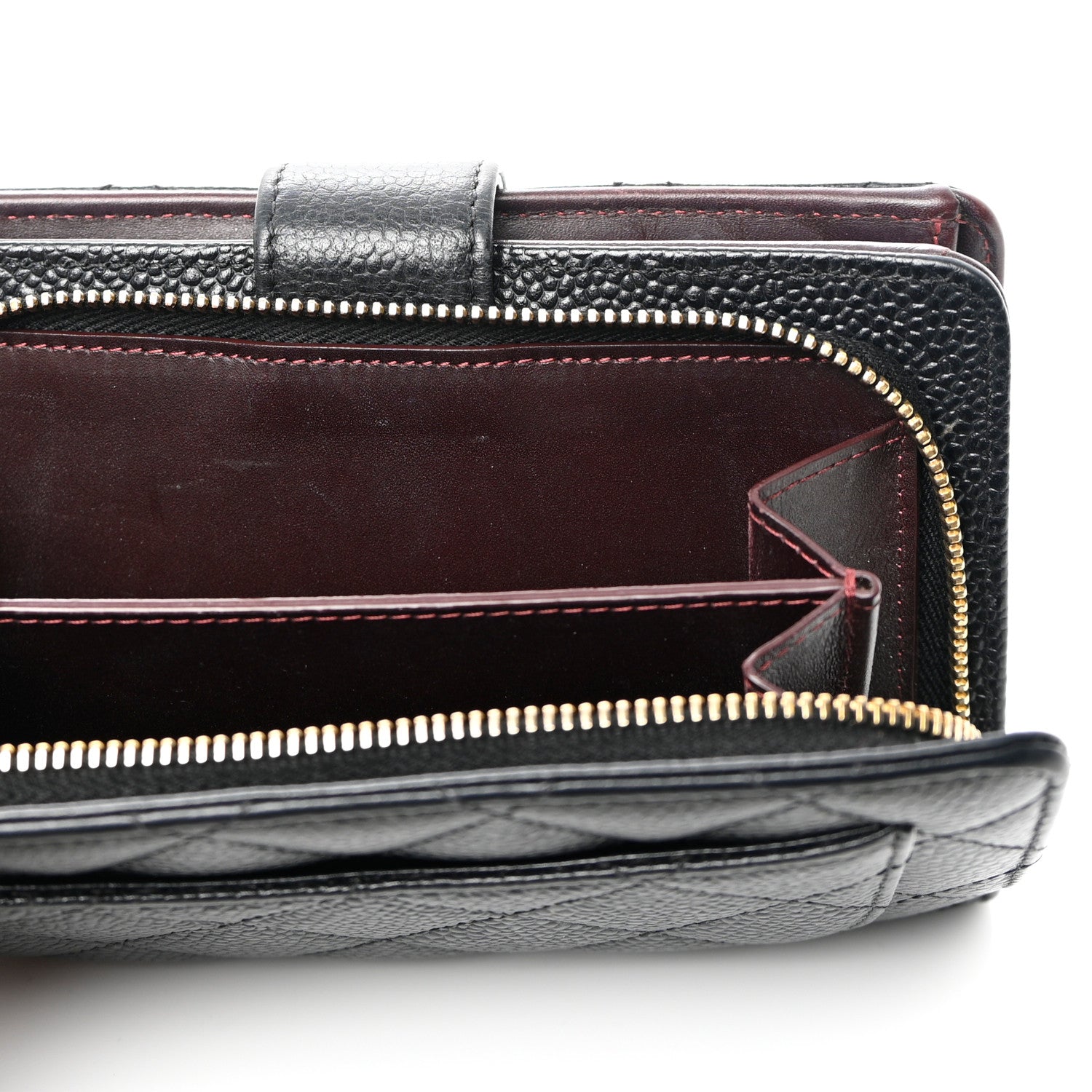 Chanel Caviar Quilted CC French Wallet Black 12 of 13