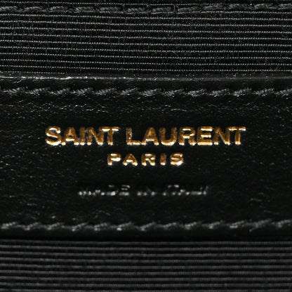 Saint Laurent Grain De Poudre Mixed Matelasse Large Triquilt Monogram Satchel Porcellana 6 of 14