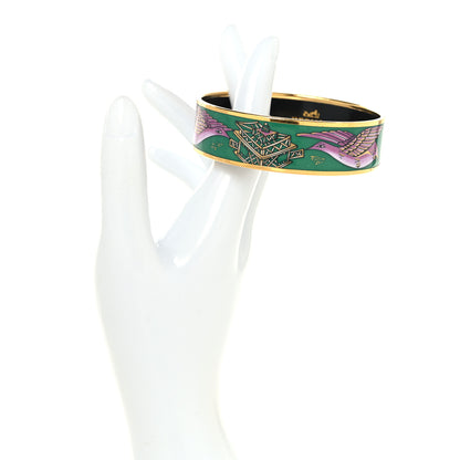 Hermes Enamel Printed Wide Bracelet 70 2 of 5