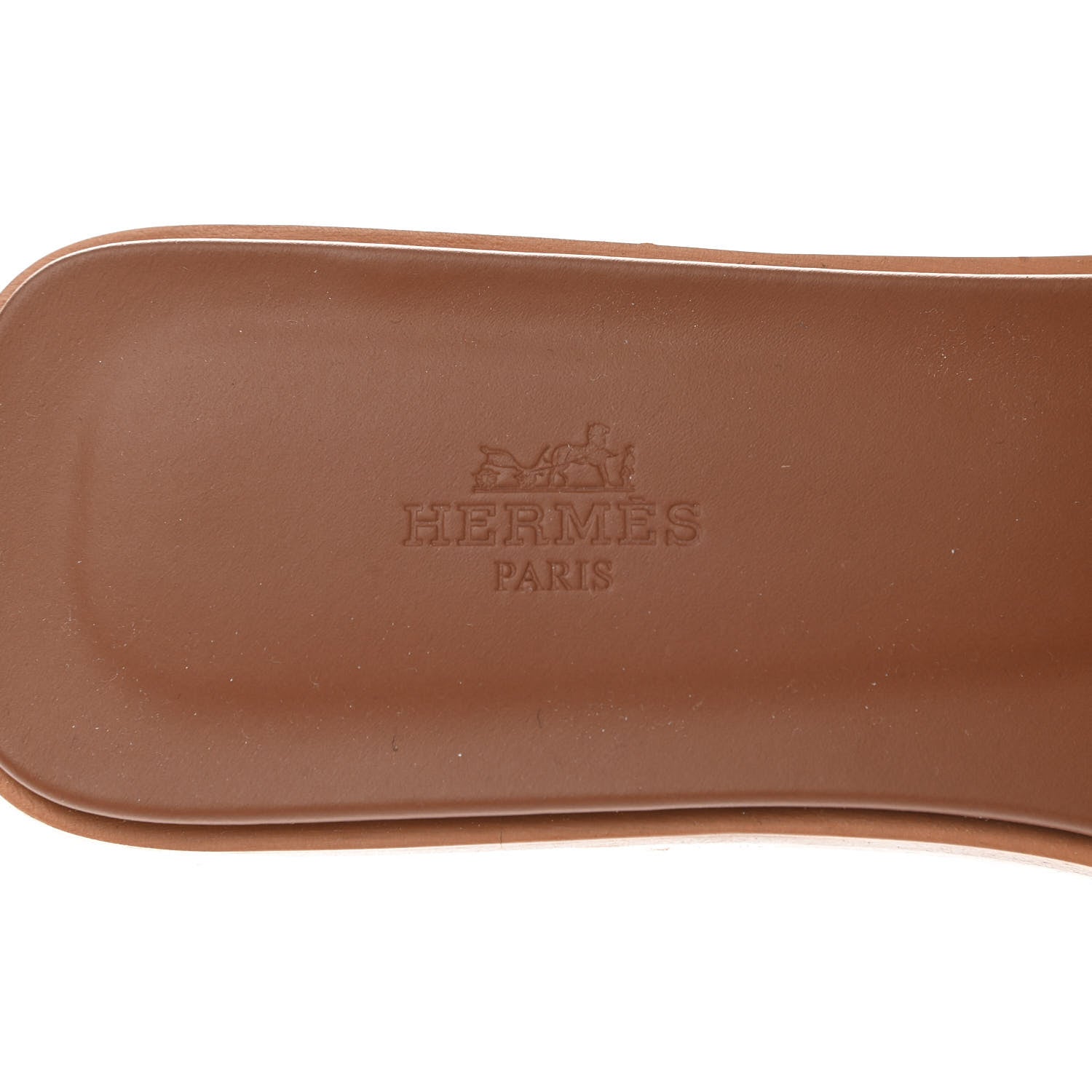 Hermes Box Calfskin Oran Sandals 40.5 Gold 6 of 9