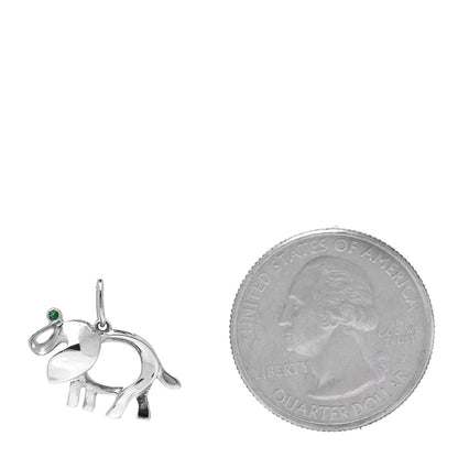 Tiffany Sterling Silver Tsavorite Save the Wild Elephant Charm 2 of 5