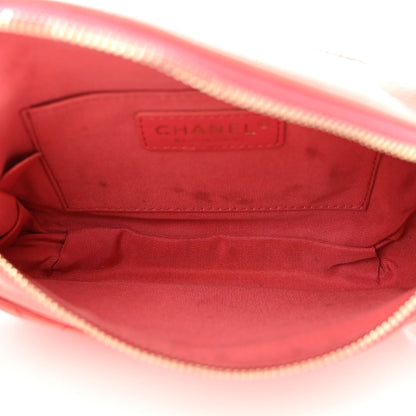 Chanel Crumpled Glazed Lambskin Quilted Waist Bag Fanny Pack Pink 5 of 11