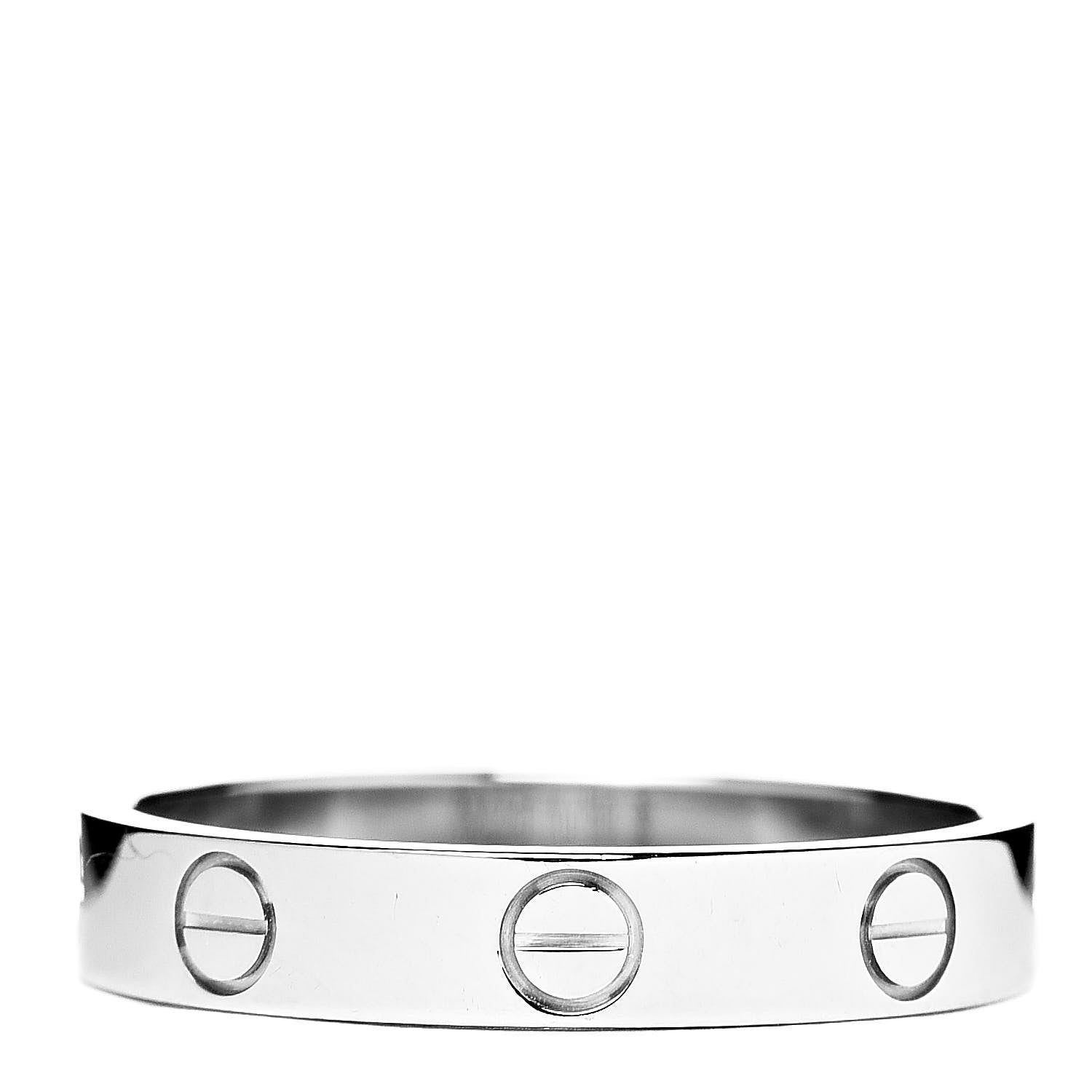Cartier 18K White Gold 3.5mm LOVE Wedding Band Ring 55 7.25 1 of 4