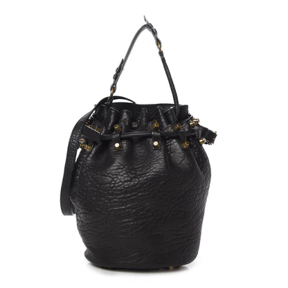Alexander Wang Pebbled Lambskin Diego Bucket Bag Black Antique Brass Hardware 1 of 11