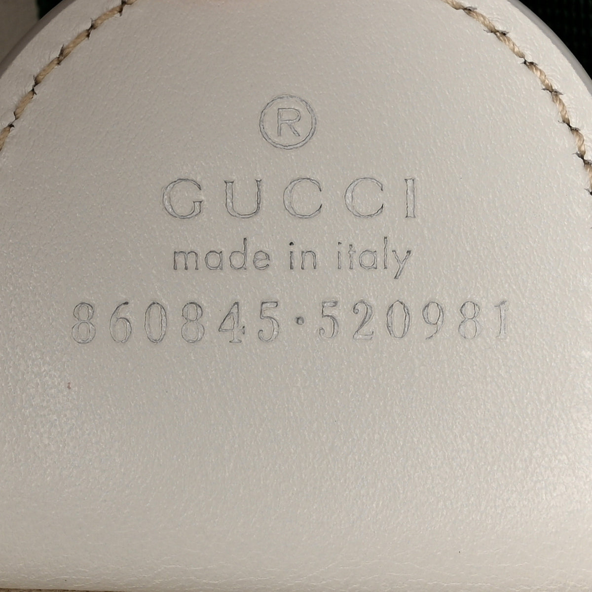 Gucci Calfskin Perforated GG Web Small Giglio Tote White 7 of 10