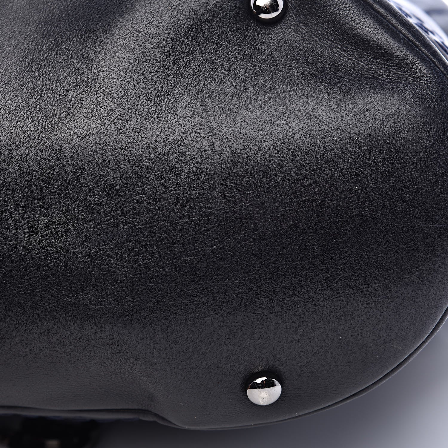 Chanel Lambskin Stitched Expandable Tote Navy 10 of 15