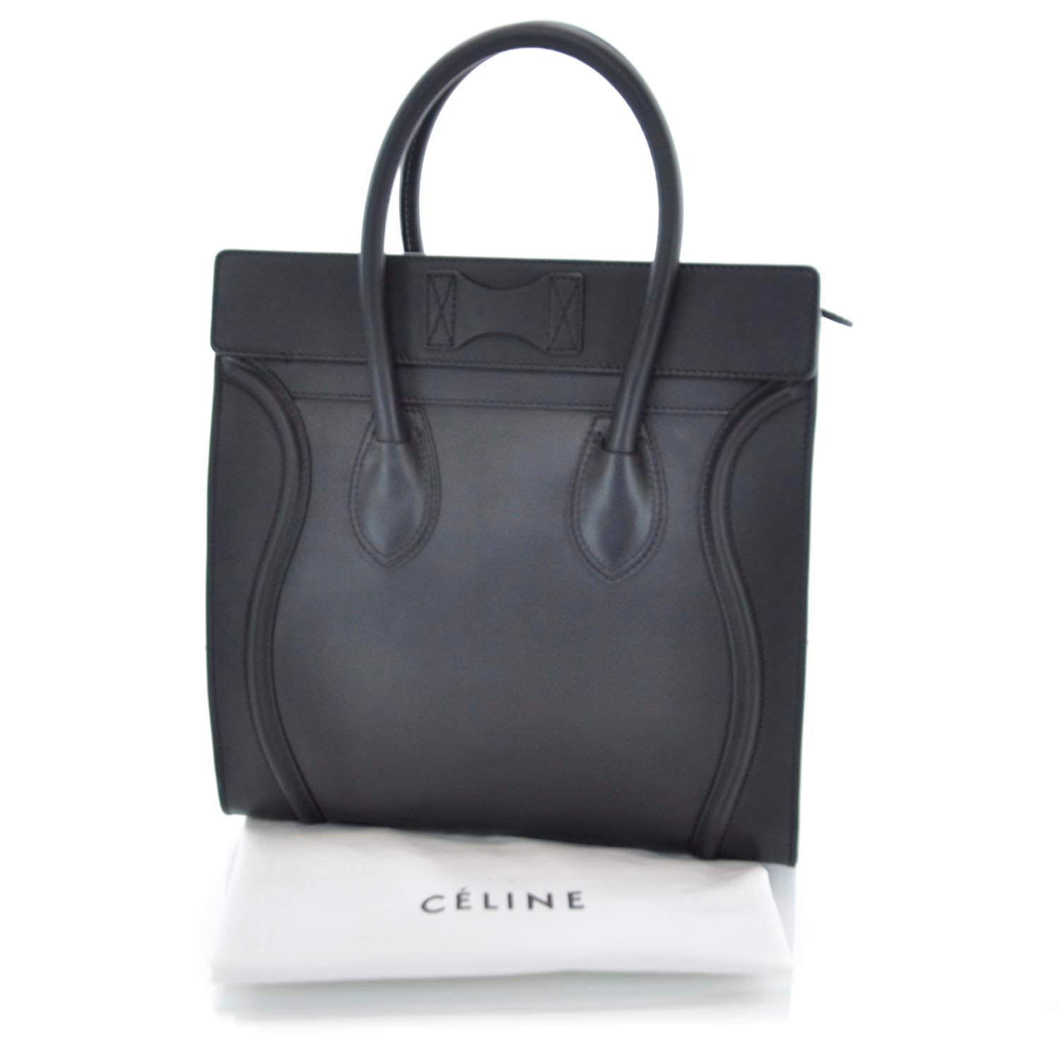 Celine Smooth Calfskin Mini Luggage Black 3 of 9