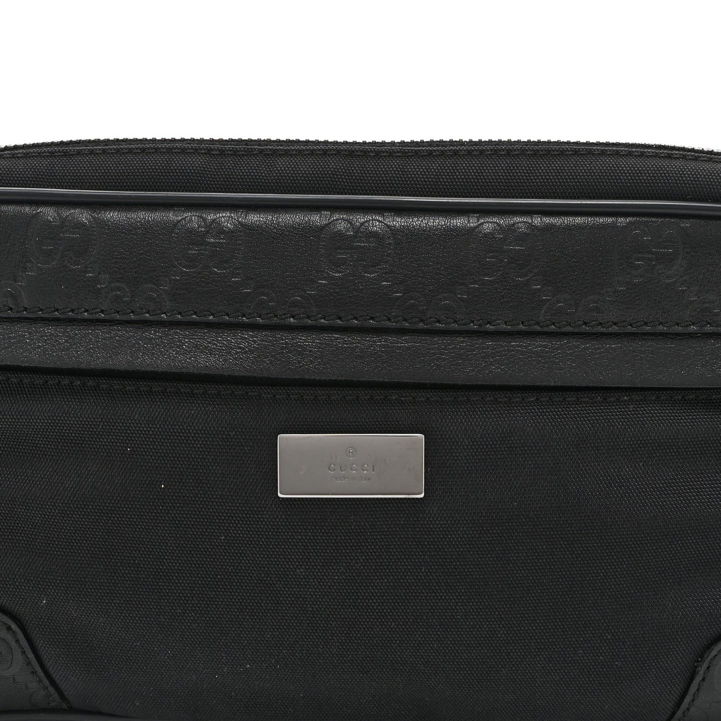Guccissima Nylon Belt Bag  Black