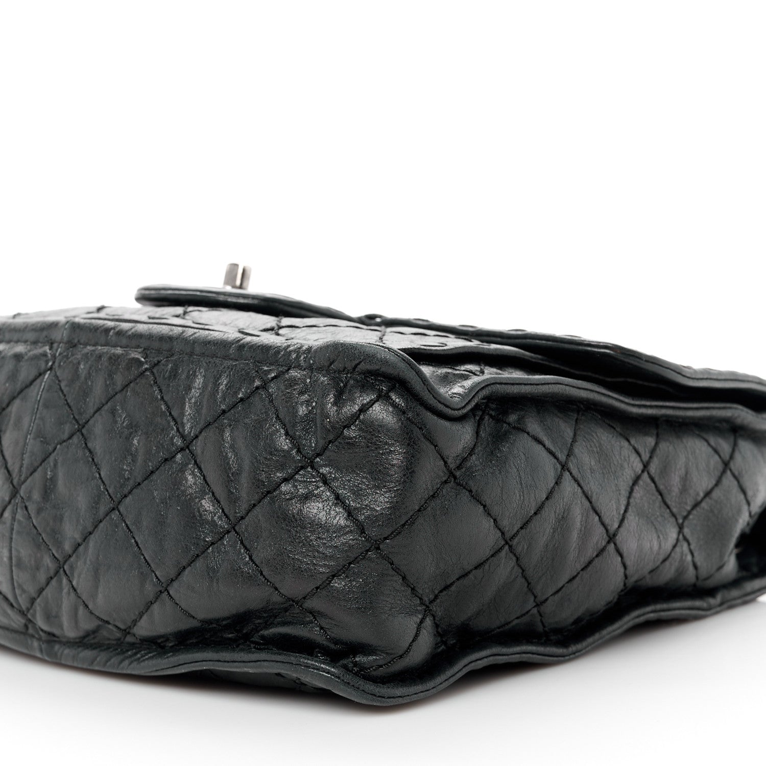 Chanel Calfskin Quilted Whipstitch Paris Edinburgh Flap Bag Black 11 of 12