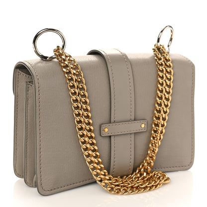 Chloe Shiny Goatskin Calfskin Aby Chain Shoulder Bag Motty Grey 3 of 8
